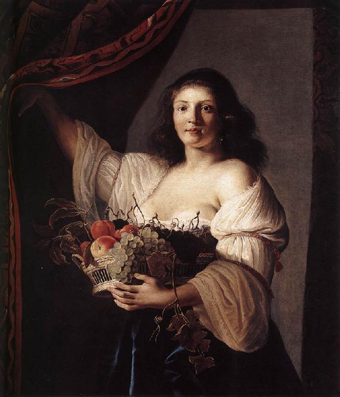 COUWENBERGH, Christiaen van Woman with a Basket of Fruit fgf oil painting image